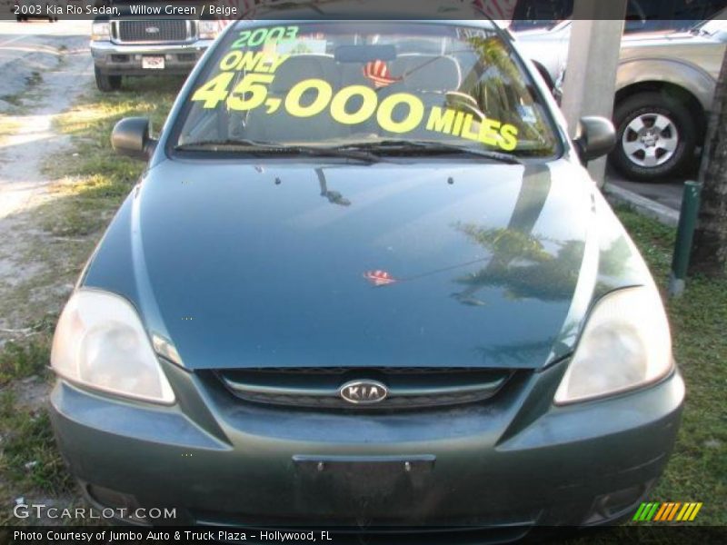 Willow Green / Beige 2003 Kia Rio Sedan