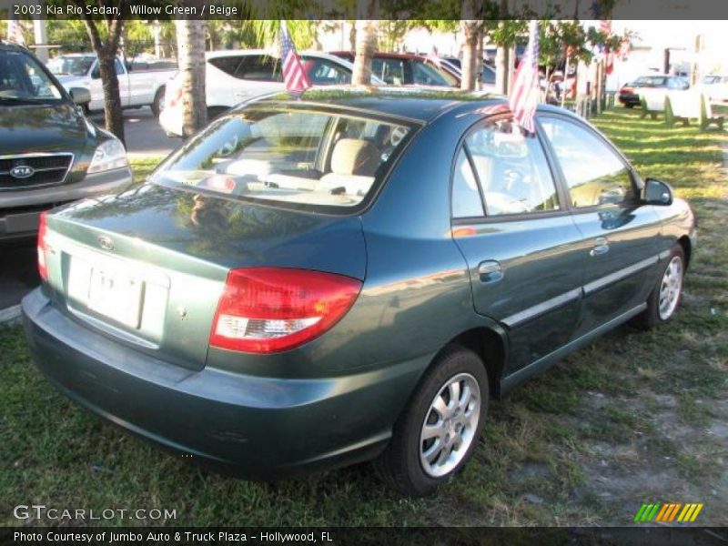 Willow Green / Beige 2003 Kia Rio Sedan