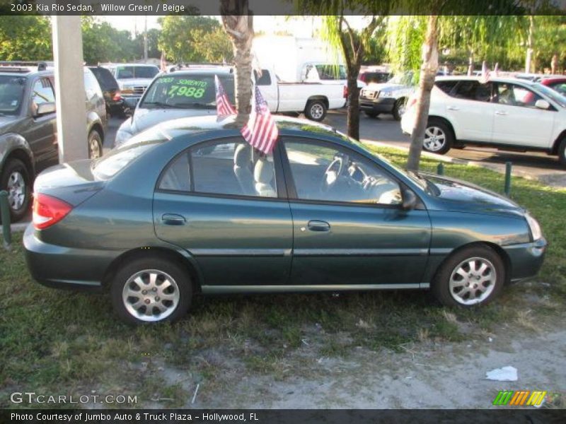 Willow Green / Beige 2003 Kia Rio Sedan