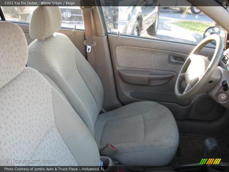 Willow Green / Beige 2003 Kia Rio Sedan