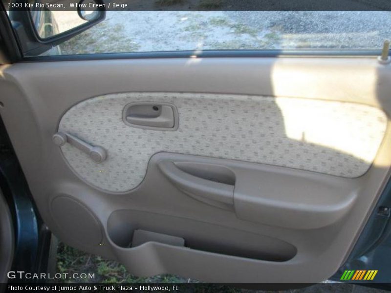 Willow Green / Beige 2003 Kia Rio Sedan