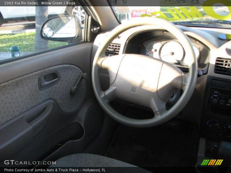 Willow Green / Beige 2003 Kia Rio Sedan