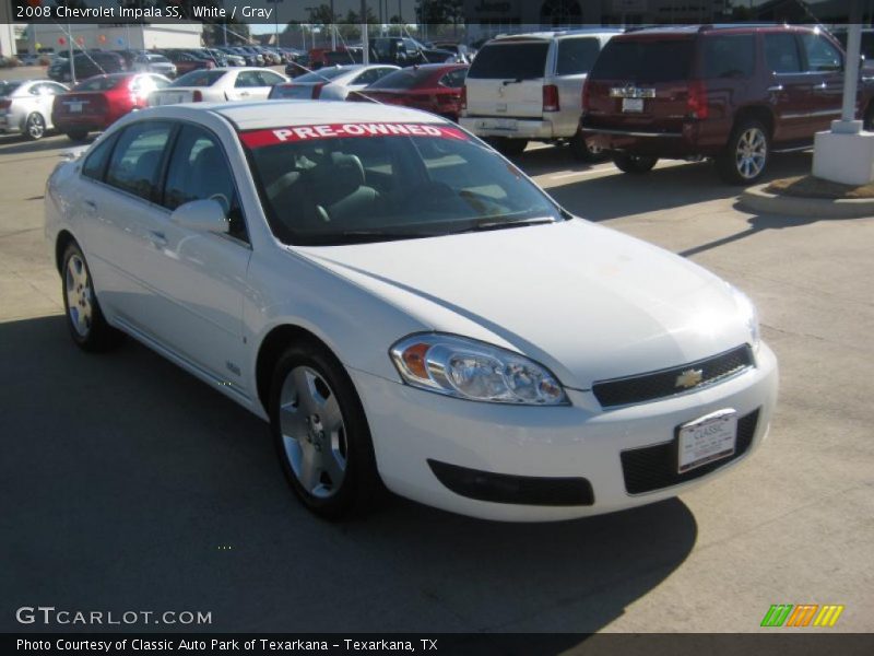 White / Gray 2008 Chevrolet Impala SS