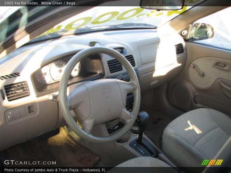 Willow Green / Beige 2003 Kia Rio Sedan