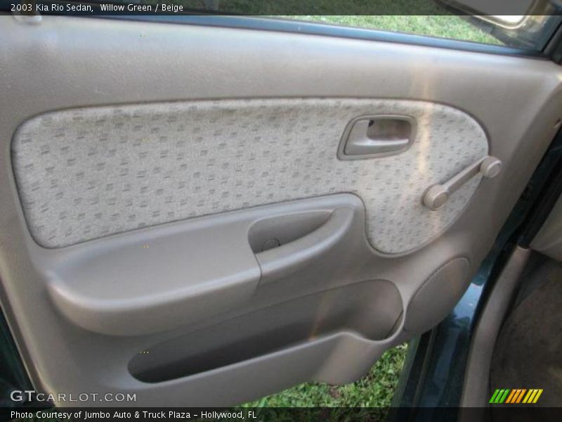 Willow Green / Beige 2003 Kia Rio Sedan