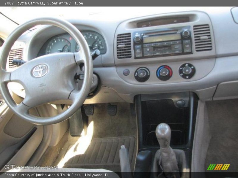 Super White / Taupe 2002 Toyota Camry LE