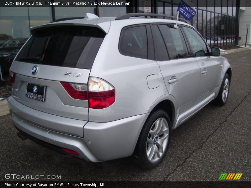Titanium Silver Metallic / Black Nevada Leather 2007 BMW X3 3.0si