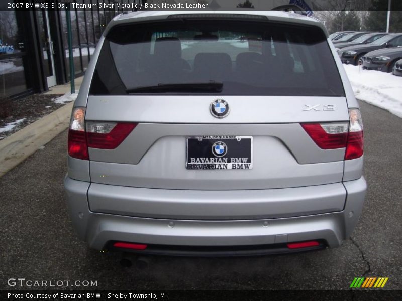 Titanium Silver Metallic / Black Nevada Leather 2007 BMW X3 3.0si