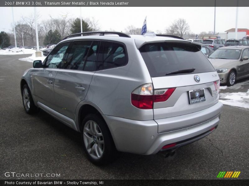 Titanium Silver Metallic / Black Nevada Leather 2007 BMW X3 3.0si