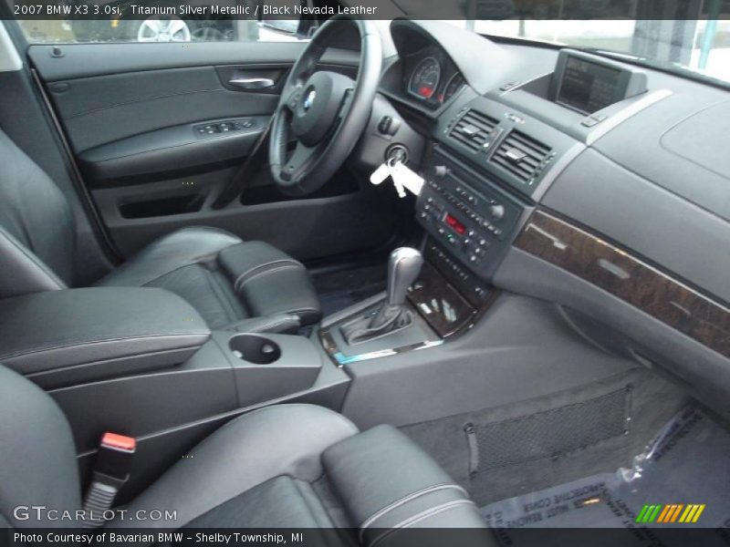 Titanium Silver Metallic / Black Nevada Leather 2007 BMW X3 3.0si