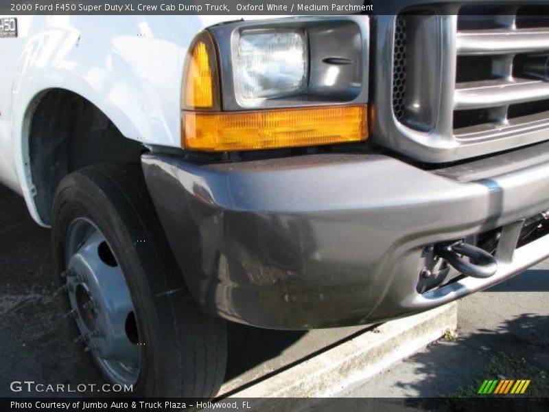 Oxford White / Medium Parchment 2000 Ford F450 Super Duty XL Crew Cab Dump Truck