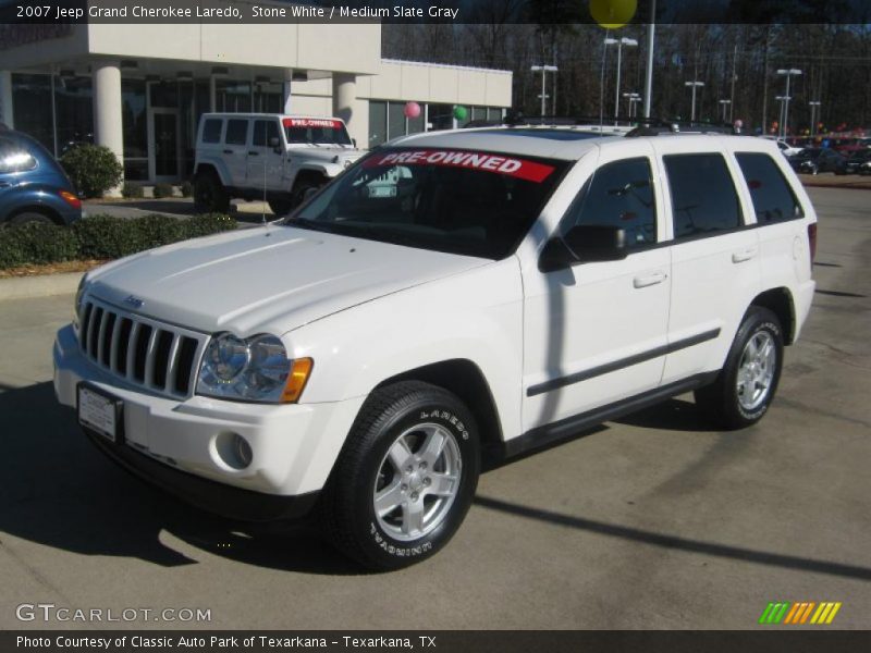 Stone White / Medium Slate Gray 2007 Jeep Grand Cherokee Laredo