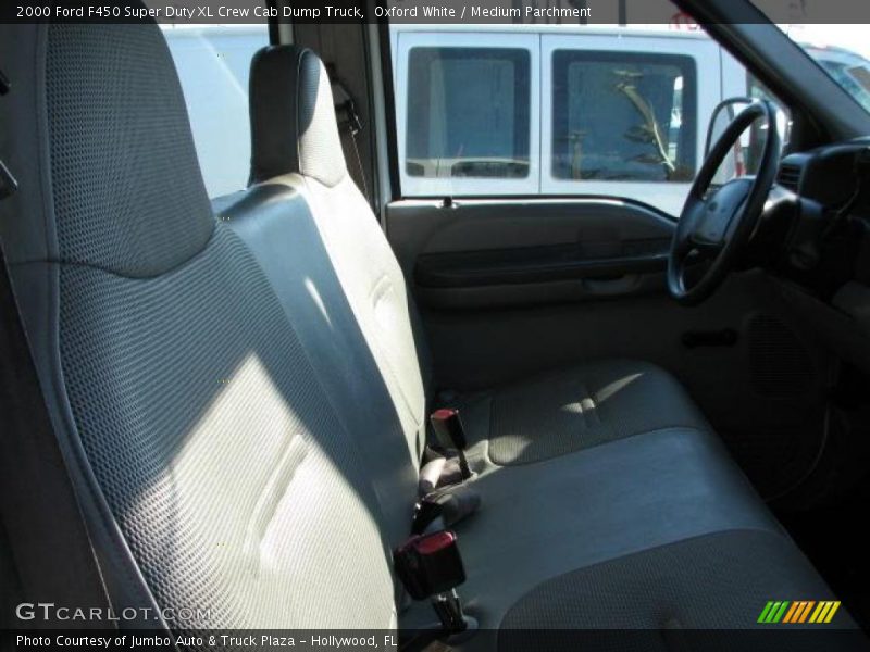 Oxford White / Medium Parchment 2000 Ford F450 Super Duty XL Crew Cab Dump Truck
