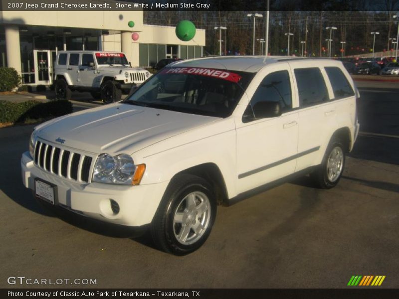 Stone White / Medium Slate Gray 2007 Jeep Grand Cherokee Laredo