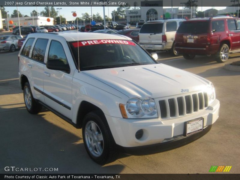 Stone White / Medium Slate Gray 2007 Jeep Grand Cherokee Laredo