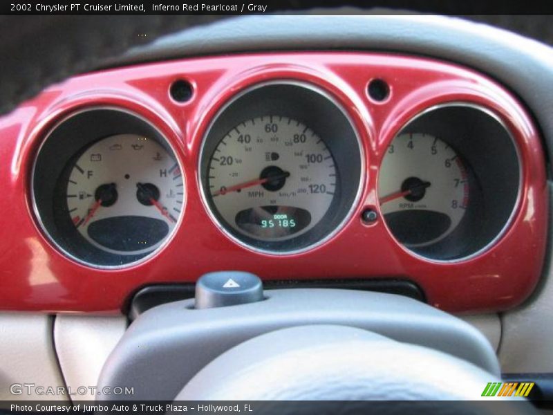 Inferno Red Pearlcoat / Gray 2002 Chrysler PT Cruiser Limited