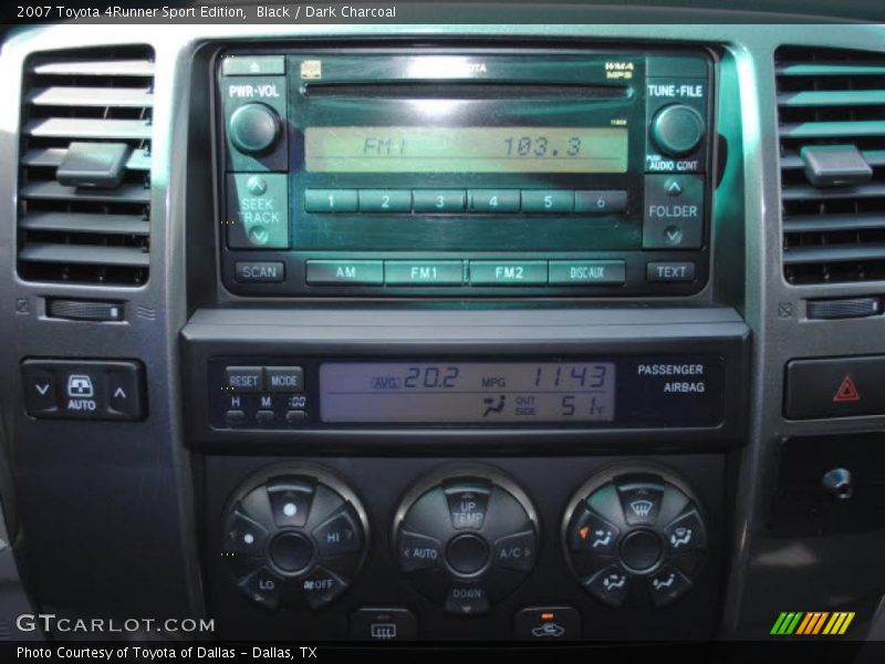 Black / Dark Charcoal 2007 Toyota 4Runner Sport Edition