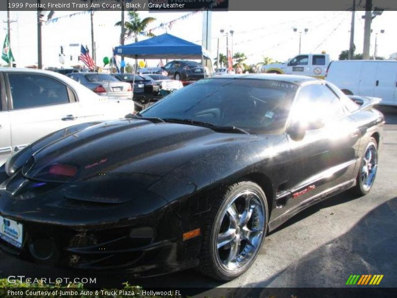 Black / Gray Leather 1999 Pontiac Firebird Trans Am Coupe
