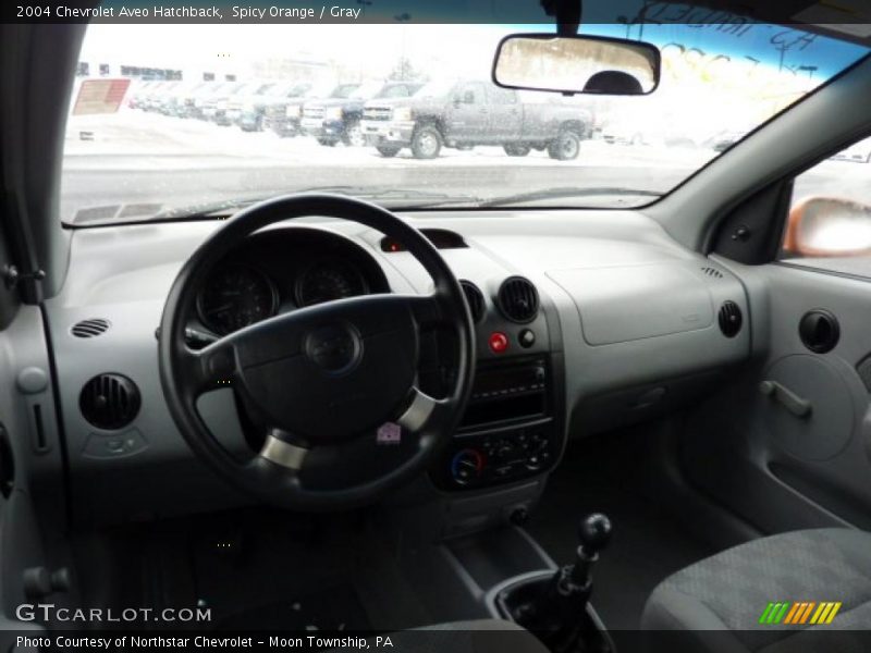Spicy Orange / Gray 2004 Chevrolet Aveo Hatchback