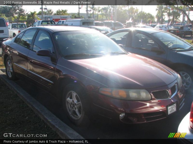 Maple Red Metallic / Dark Pewter 2002 Pontiac Bonneville SE