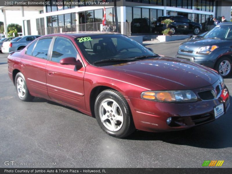 Maple Red Metallic / Dark Pewter 2002 Pontiac Bonneville SE