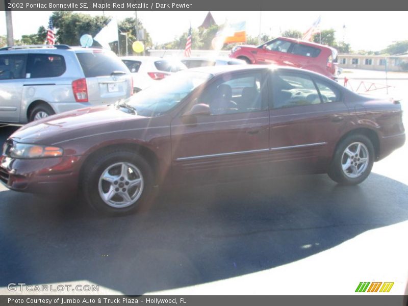 Maple Red Metallic / Dark Pewter 2002 Pontiac Bonneville SE