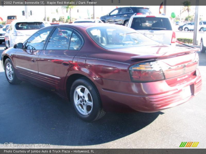 Maple Red Metallic / Dark Pewter 2002 Pontiac Bonneville SE