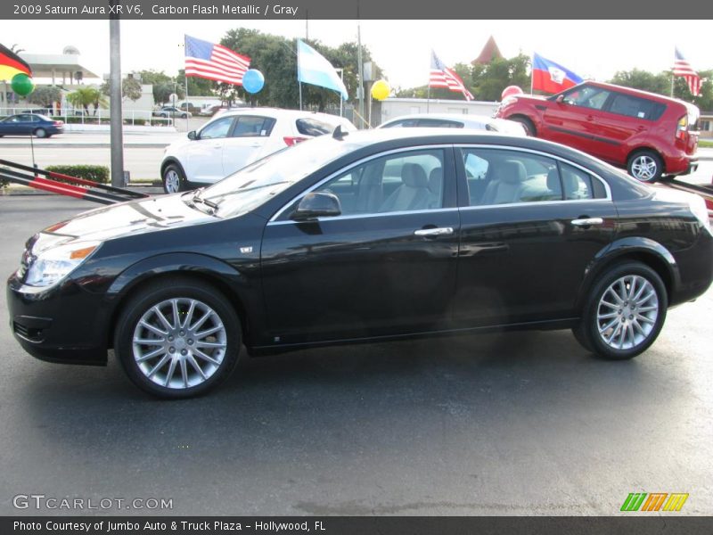 Carbon Flash Metallic / Gray 2009 Saturn Aura XR V6