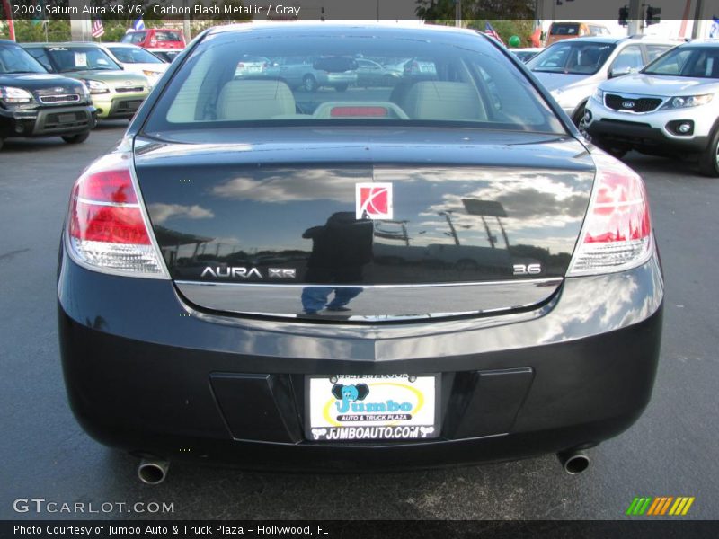 Carbon Flash Metallic / Gray 2009 Saturn Aura XR V6