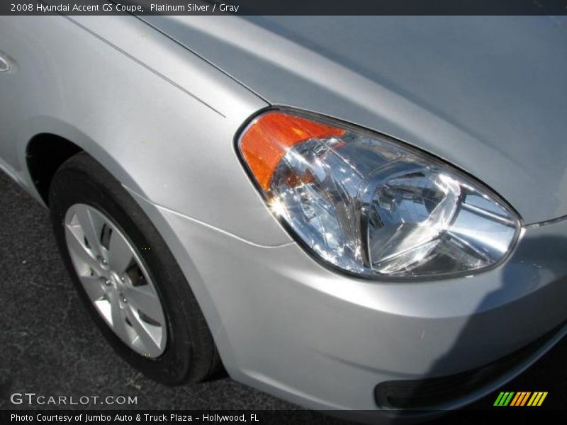 Platinum Silver / Gray 2008 Hyundai Accent GS Coupe