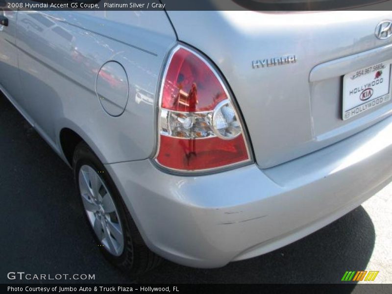Platinum Silver / Gray 2008 Hyundai Accent GS Coupe