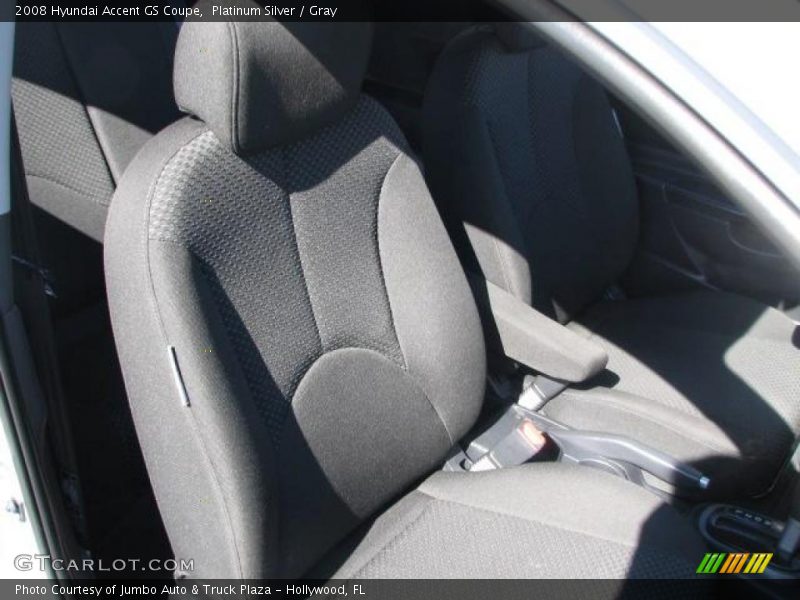 Platinum Silver / Gray 2008 Hyundai Accent GS Coupe
