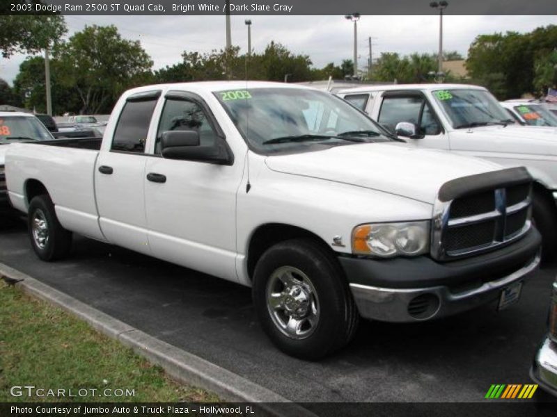 Bright White / Dark Slate Gray 2003 Dodge Ram 2500 ST Quad Cab
