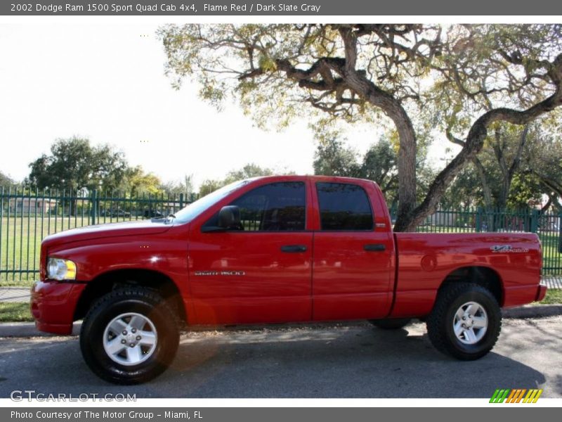 Flame Red / Dark Slate Gray 2002 Dodge Ram 1500 Sport Quad Cab 4x4