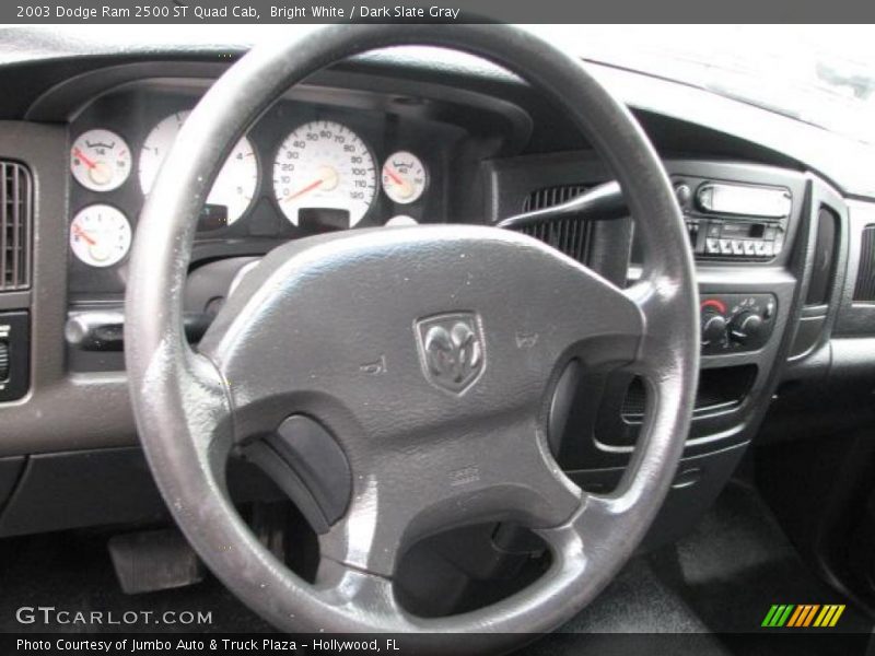 Bright White / Dark Slate Gray 2003 Dodge Ram 2500 ST Quad Cab