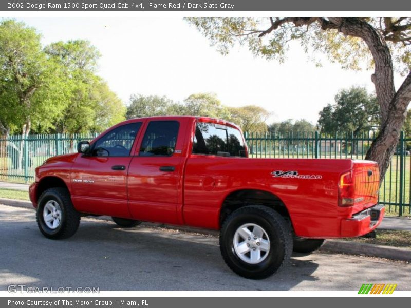 Flame Red / Dark Slate Gray 2002 Dodge Ram 1500 Sport Quad Cab 4x4