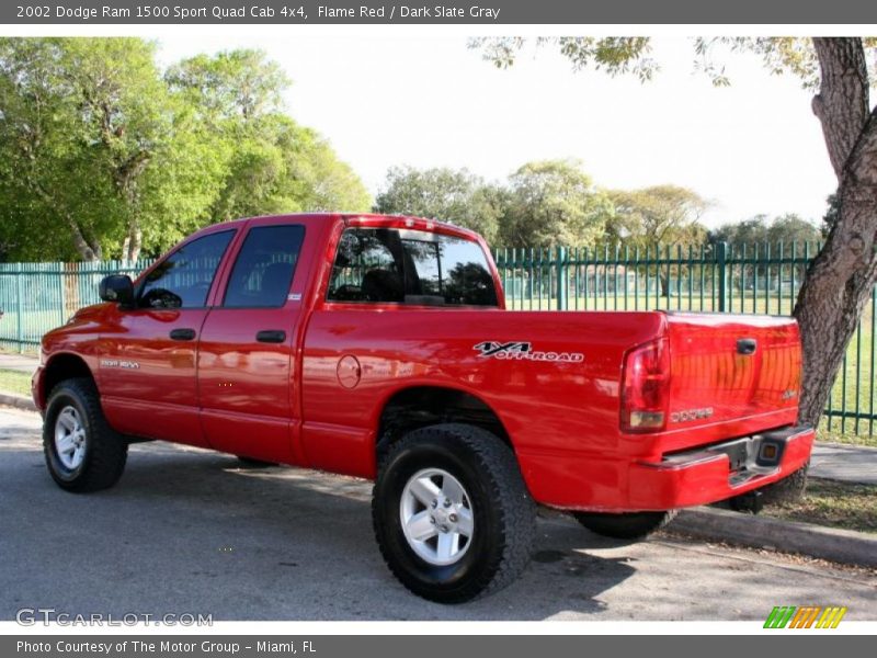 Flame Red / Dark Slate Gray 2002 Dodge Ram 1500 Sport Quad Cab 4x4