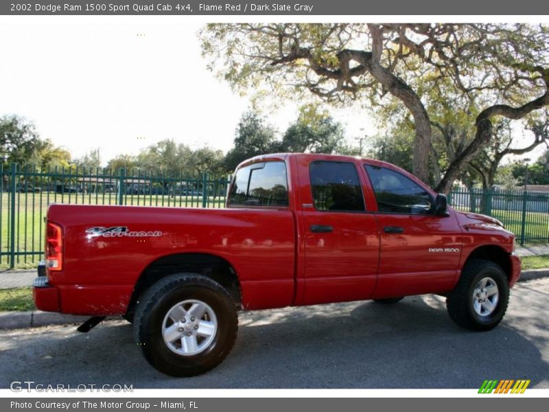 Flame Red / Dark Slate Gray 2002 Dodge Ram 1500 Sport Quad Cab 4x4