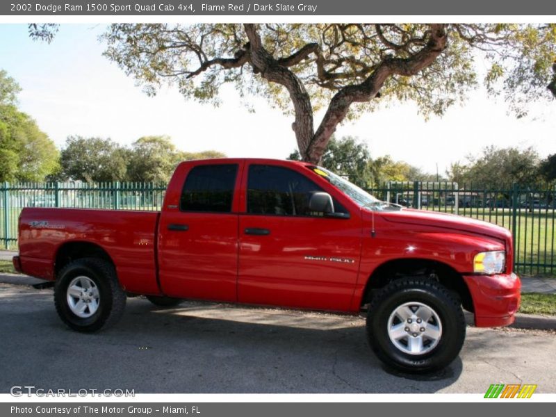 Flame Red / Dark Slate Gray 2002 Dodge Ram 1500 Sport Quad Cab 4x4