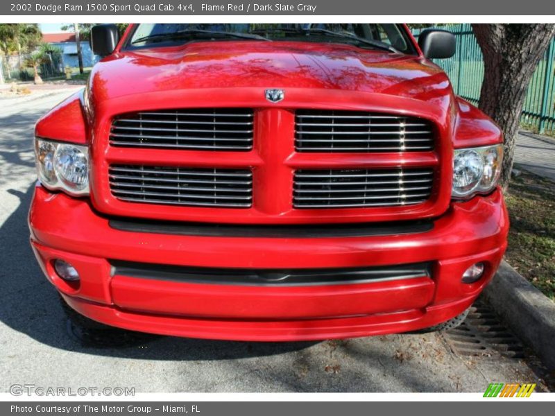 Flame Red / Dark Slate Gray 2002 Dodge Ram 1500 Sport Quad Cab 4x4