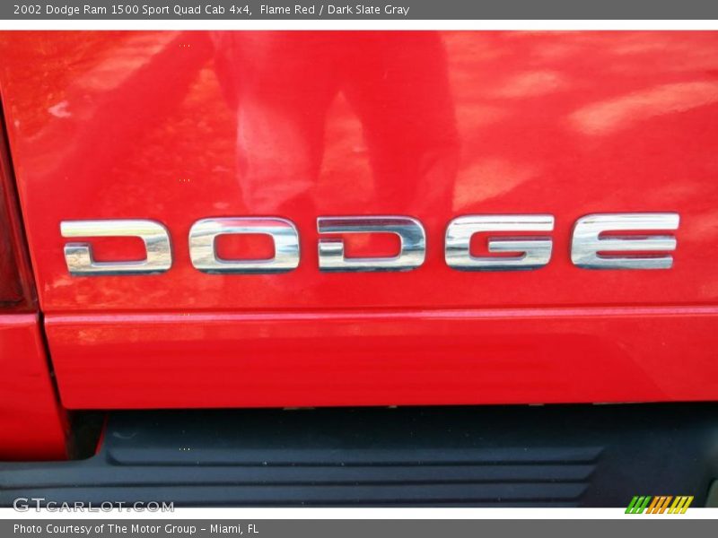 Flame Red / Dark Slate Gray 2002 Dodge Ram 1500 Sport Quad Cab 4x4