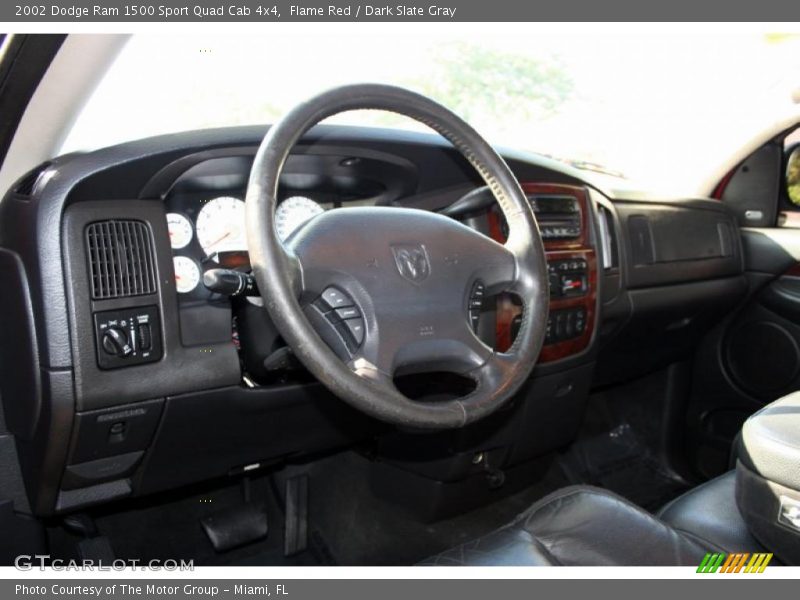 Flame Red / Dark Slate Gray 2002 Dodge Ram 1500 Sport Quad Cab 4x4