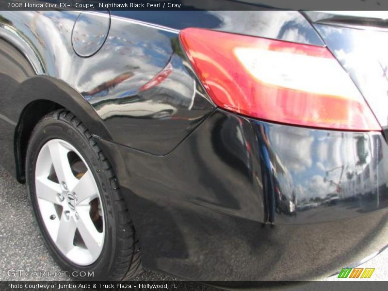 Nighthawk Black Pearl / Gray 2008 Honda Civic EX-L Coupe