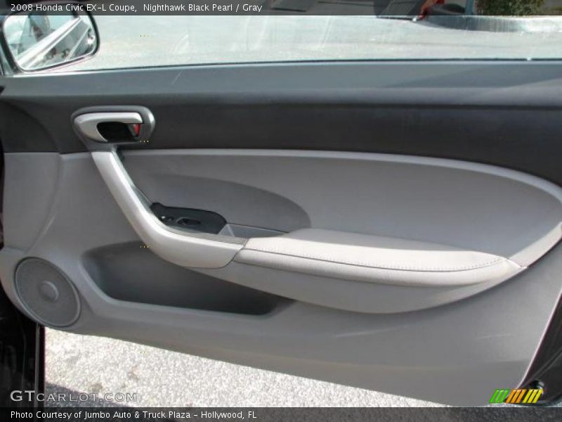 Nighthawk Black Pearl / Gray 2008 Honda Civic EX-L Coupe
