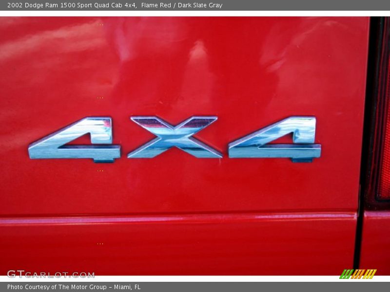 Flame Red / Dark Slate Gray 2002 Dodge Ram 1500 Sport Quad Cab 4x4