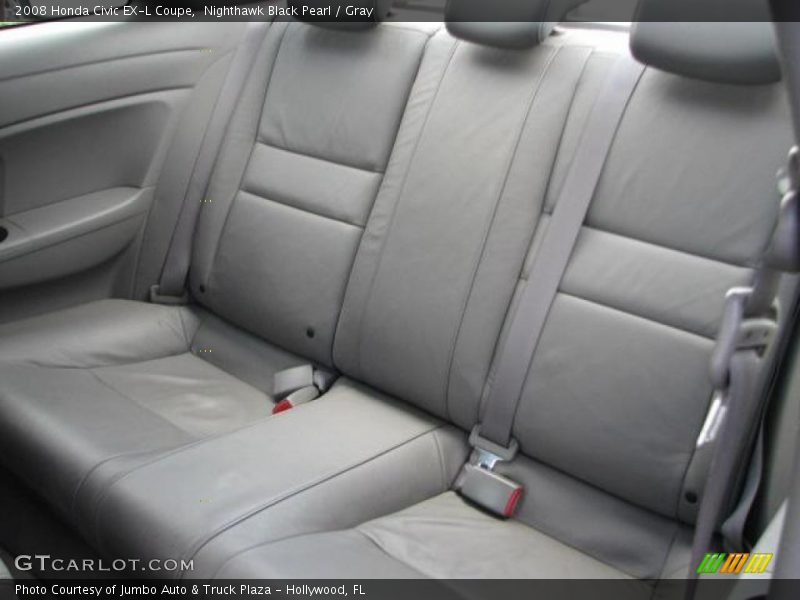 Nighthawk Black Pearl / Gray 2008 Honda Civic EX-L Coupe