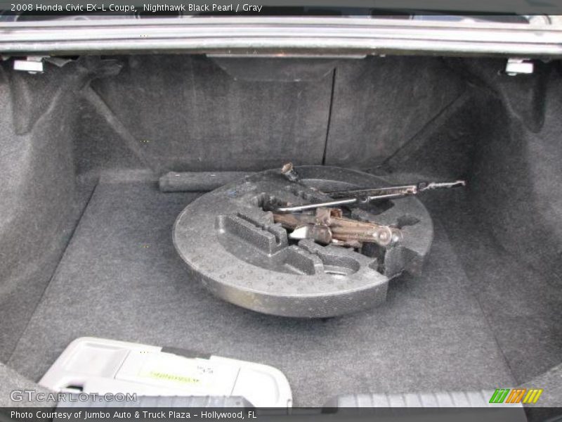 Nighthawk Black Pearl / Gray 2008 Honda Civic EX-L Coupe