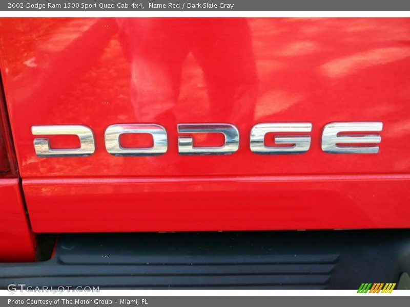 Flame Red / Dark Slate Gray 2002 Dodge Ram 1500 Sport Quad Cab 4x4