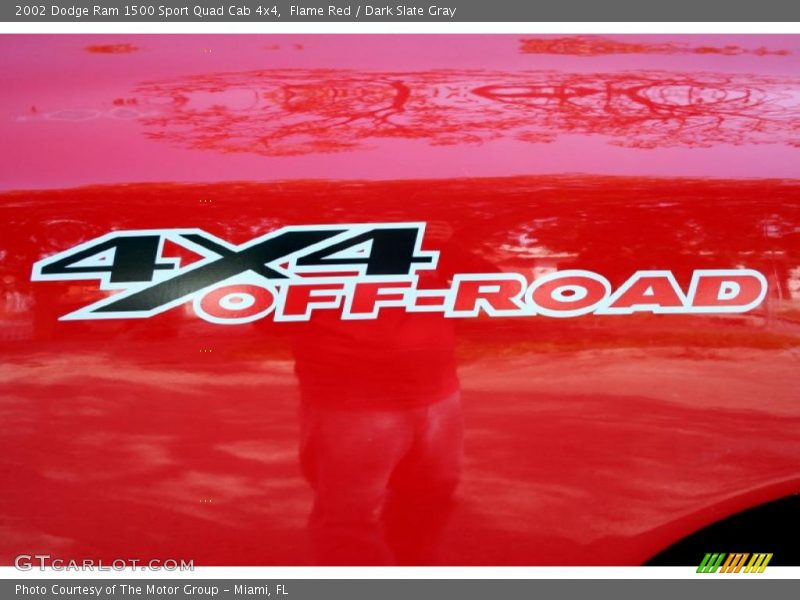 Flame Red / Dark Slate Gray 2002 Dodge Ram 1500 Sport Quad Cab 4x4