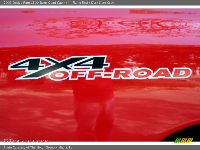 Flame Red / Dark Slate Gray 2002 Dodge Ram 1500 Sport Quad Cab 4x4